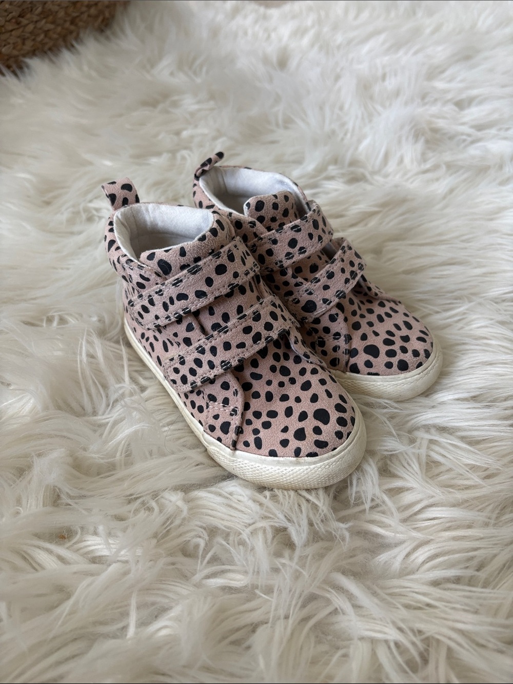 Cat & Jack Leopard-Print Double Velcro High-Top Sneakers
